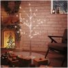 Björkträd med LED varmvit 48 LEDs vidaXL 120 cm – miniatyr 1