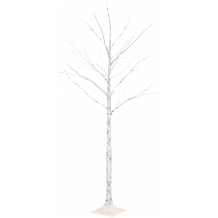 Björkträd med LED varmvit 72 LEDs vidaXL 150 cm – bild 2