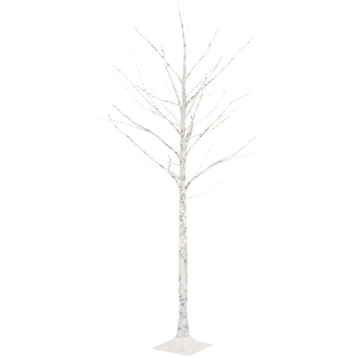 Björkträd med LED varmvit 96 LEDs vidaXL 180 cm – bild 2