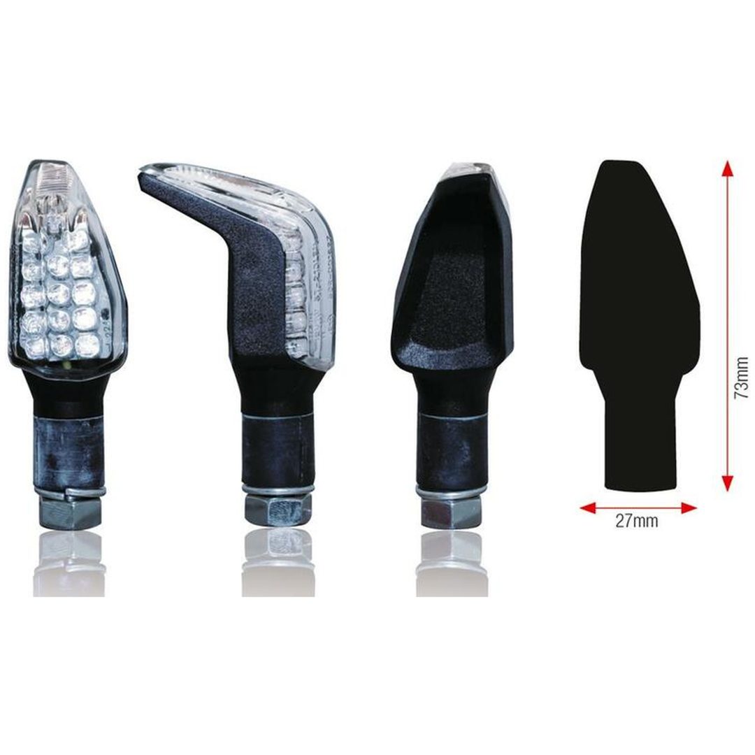 Blinkers Boomerang Led Svart Universal BIHR Svart