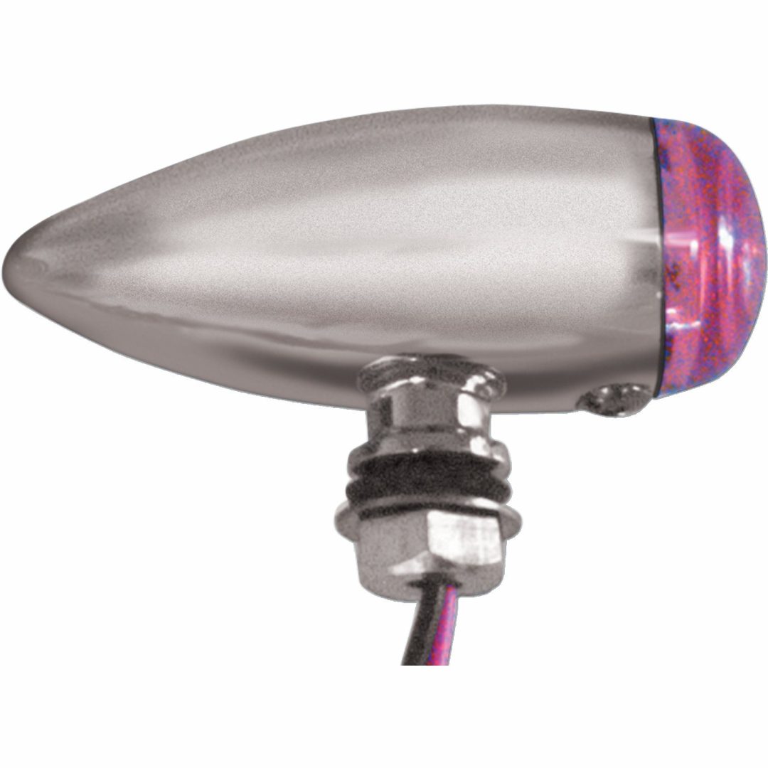 Blinkers Bullet Orange/Röd/Krom EMGO BULLET LIGHT SET PLAIN