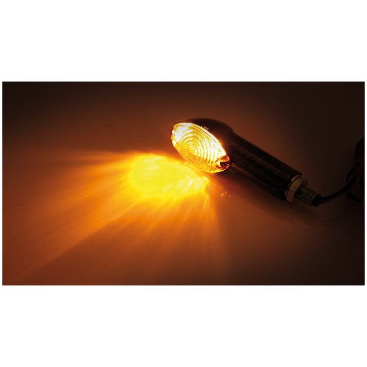 Blinkers Cateye Mini Glödlampa Kolfiber Rökt E-märkt HIGHSIDER – bild 5