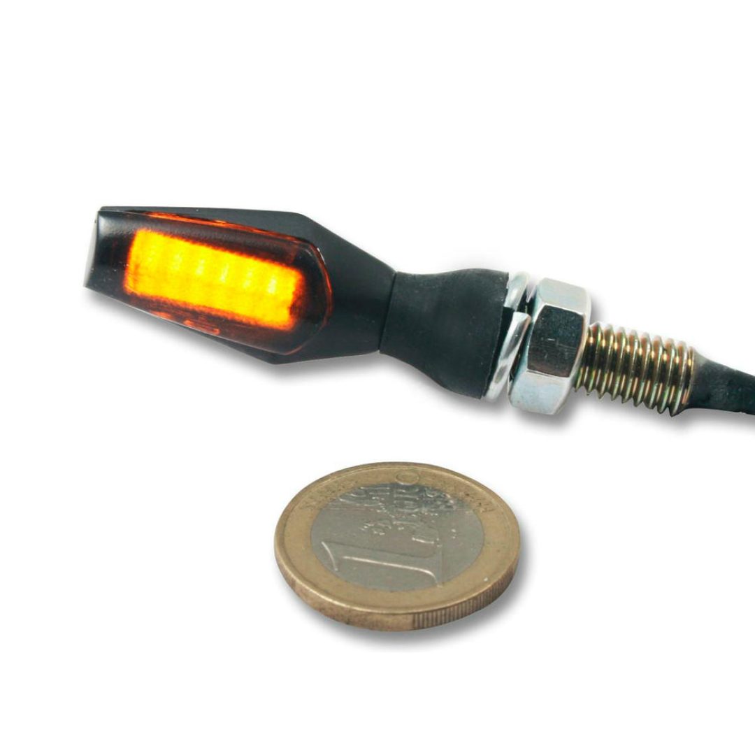 Blinkers Cob LED Svart Parts Europe Röktonad glas