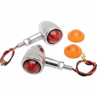 Blinkers Custom Bullet Orange/Röd/Chrome DRAG SPECIALTIES