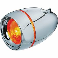 Blinkers Deep-dish Bezels With Lens For Bullet Rökfärgad/Krom KURYAKYN