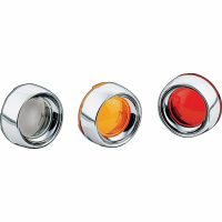 Blinkers Deep-dish Bezels With Lens For Bullet Rökfärgad/Krom KURYAKYN