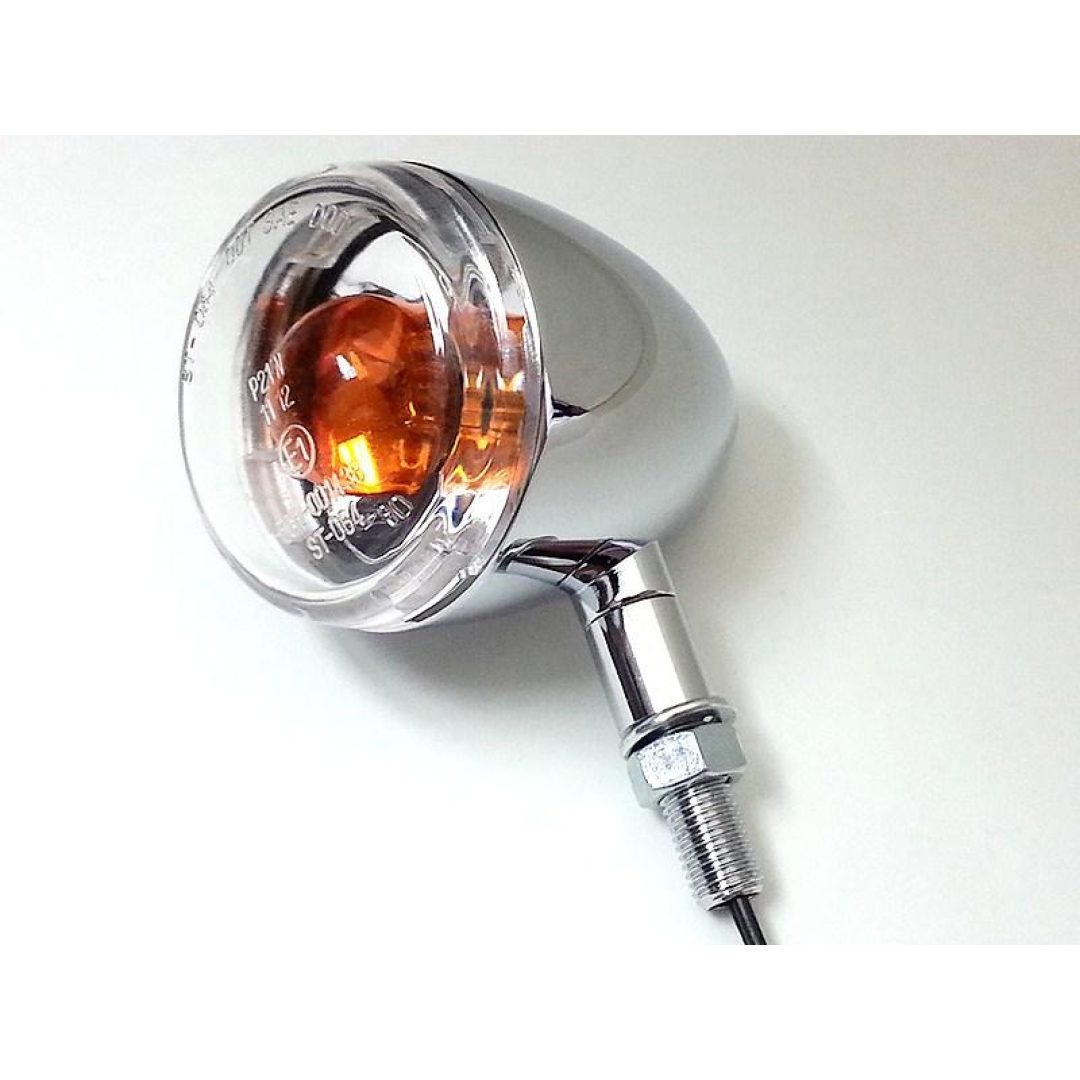 Blinkers E-marked Aluminiumkropp Orange/Klar/Krom K&S Technologies Blinkers