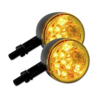 Blinkers E-marked Framljus Med Positionslykta Klar/Svart/Satin PARTS EUROPE