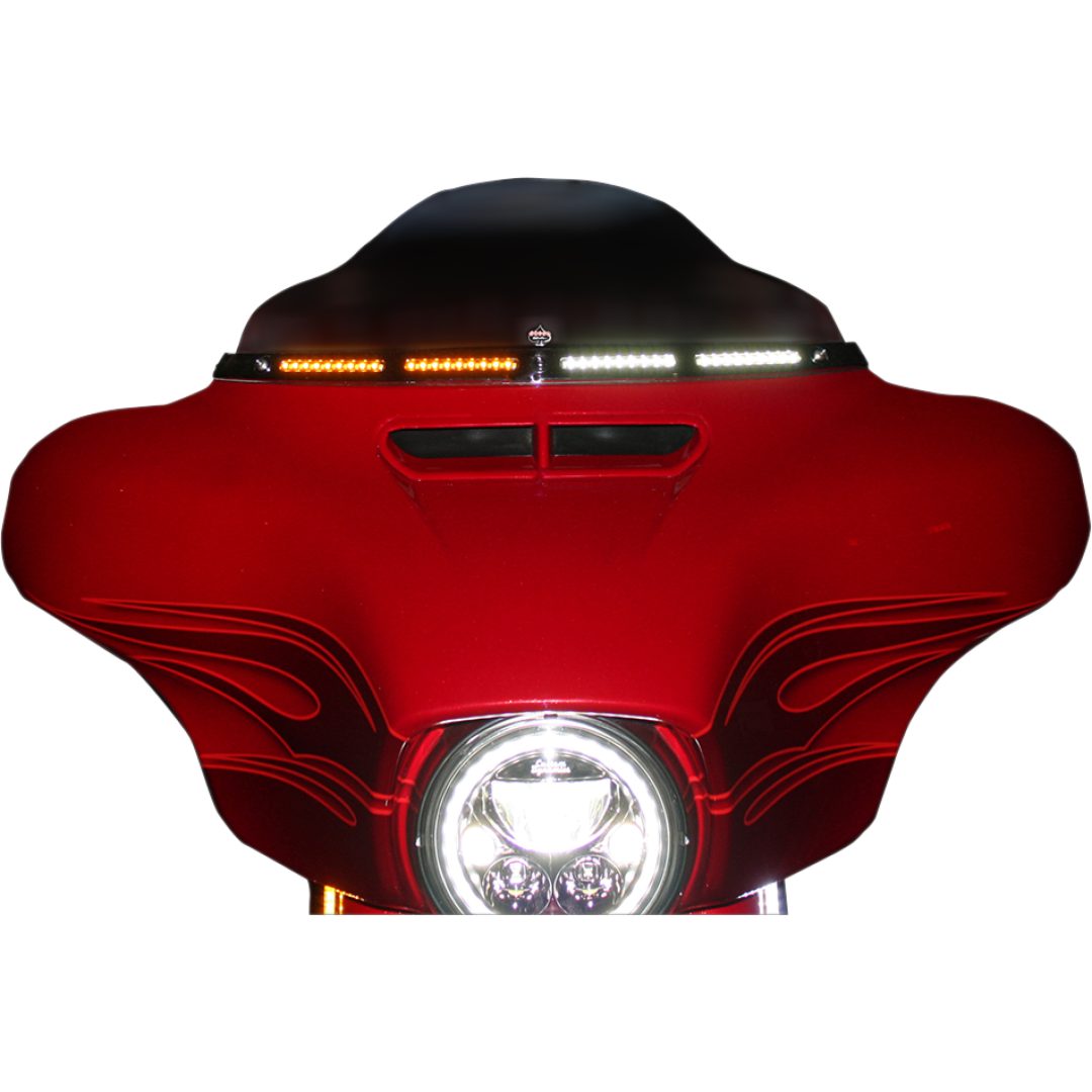 Blinkers Genesis® 4 Dynamisk Led Rökkrom CUSTOM DYNAMICS Vindrutelist