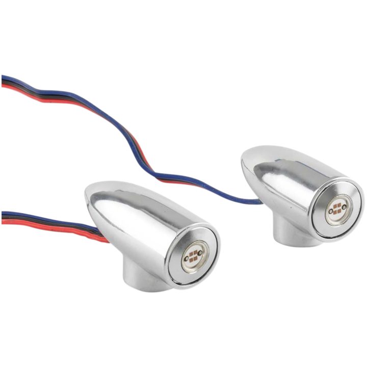 Blinkers Lightning Bullets Run/Turn Led Krom PAUL YAFFE BAGGER NATION Markeringsljus – bild 2