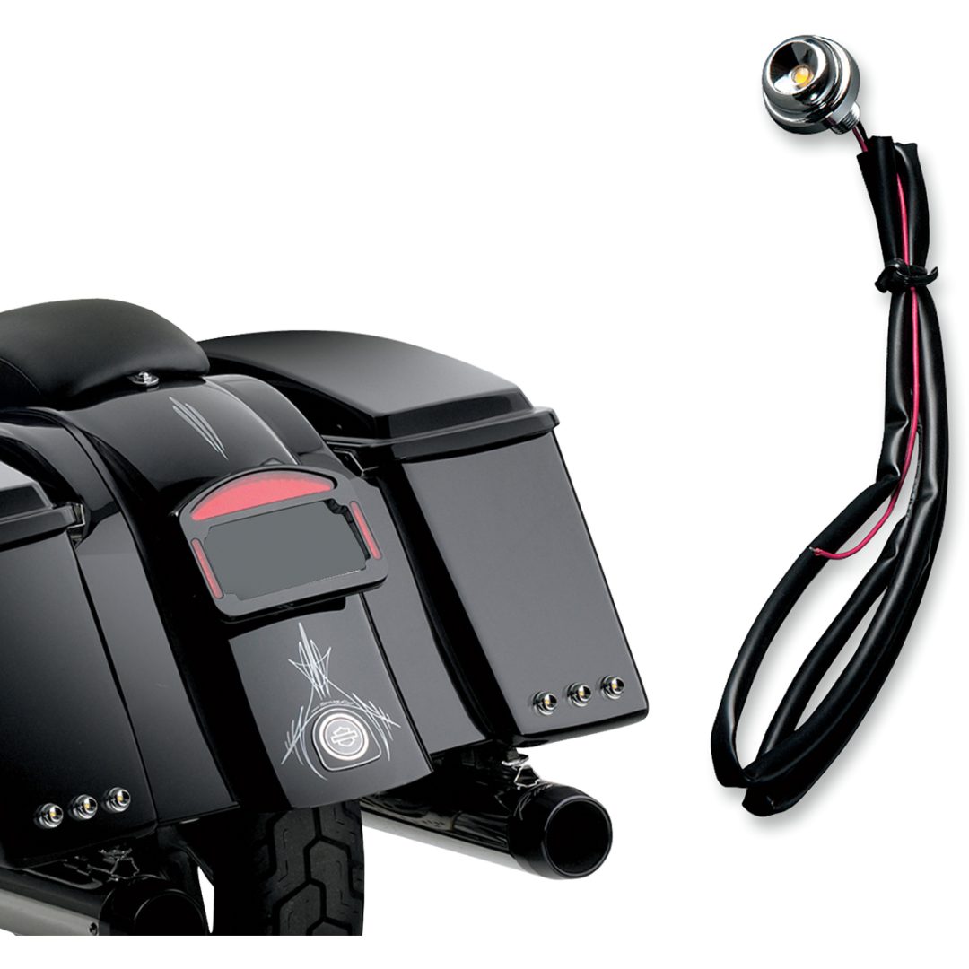Blinkers Lucifer Lights Klar/Krom CYCLE VISIONS LIGHT LUCIFER RED CHR – bild 2