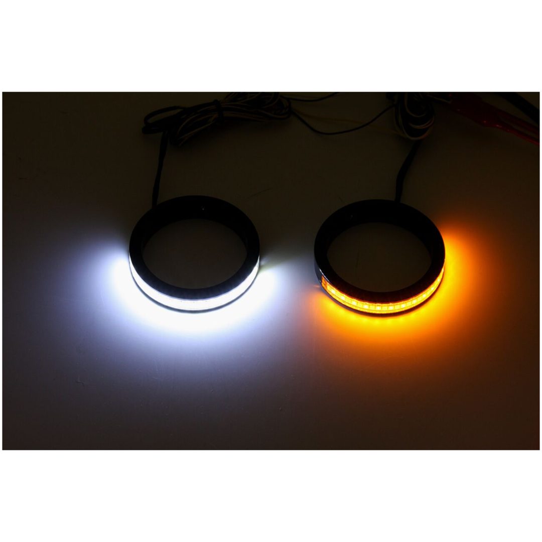 Blinkers Med Led-varselljus Wrap-arounds™ Rökfärgad/Krom CUSTOM DYNAMICS Accentbelysning – bild 2