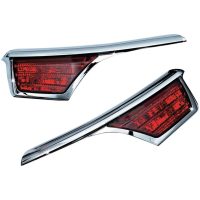 Blinkers Passagerararmstöd LED Krom/Röd KURYAKYN
