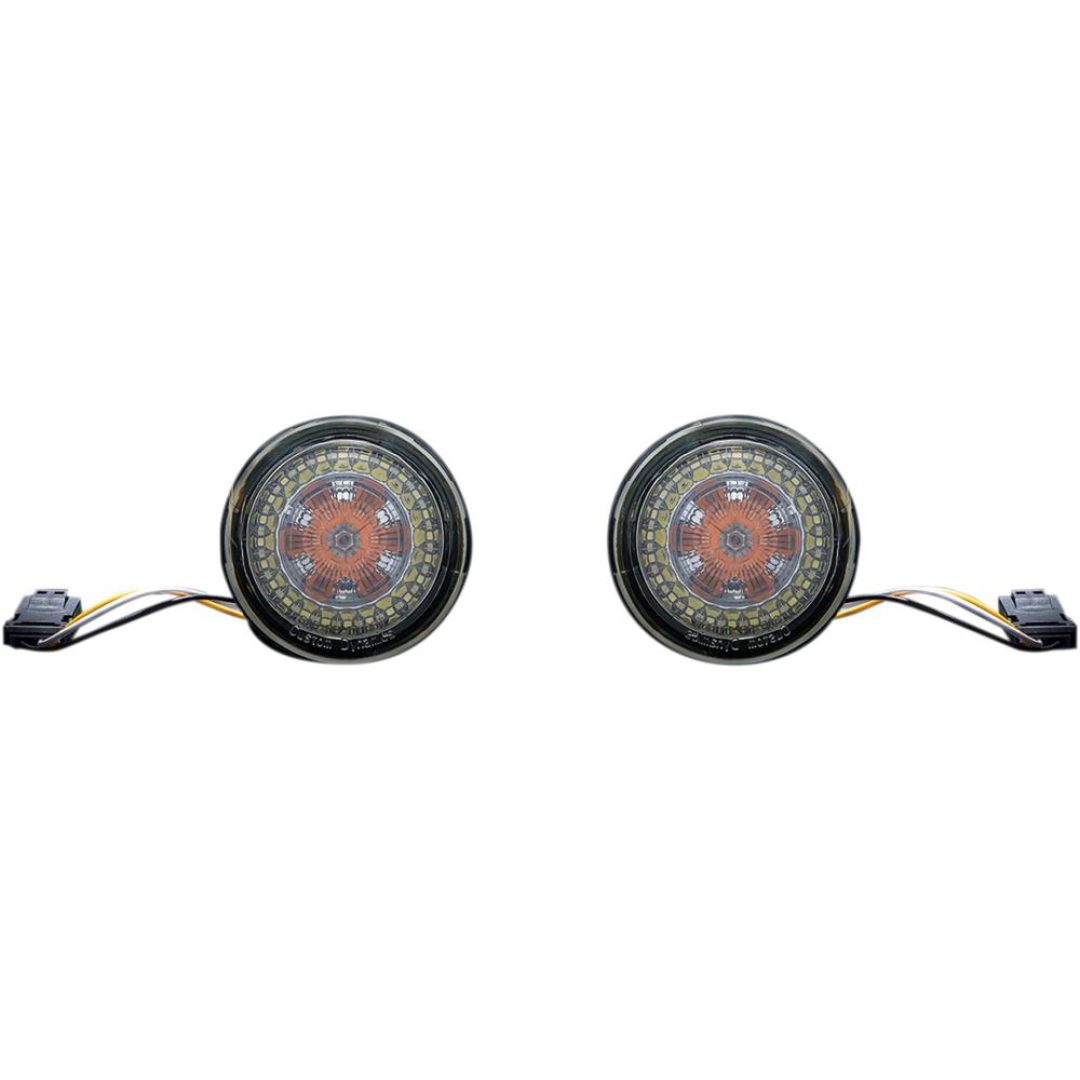 Blinkers Probeam® Amber/White Dynamic Ringz™ Klar CUSTOM DYNAMICS Blinkersenhet