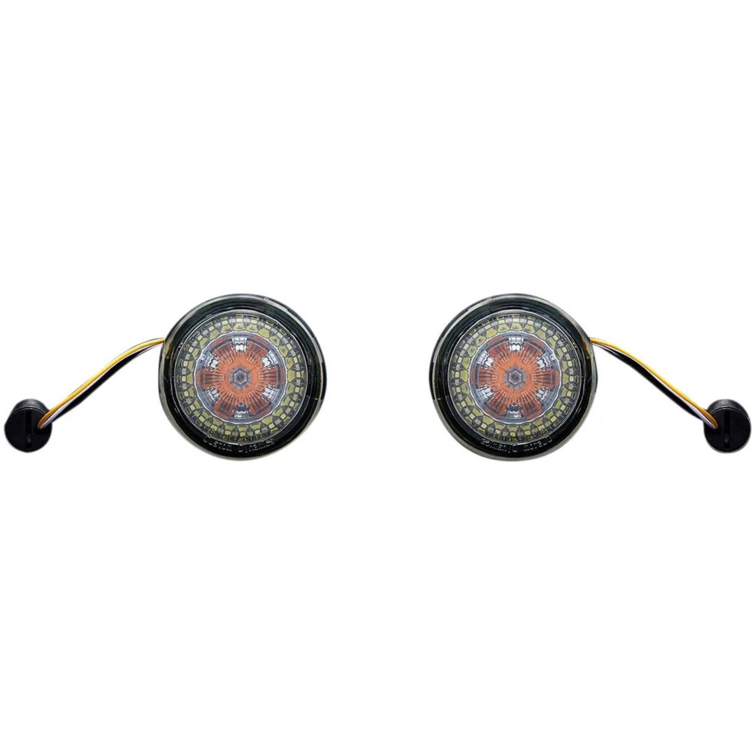 Blinkers Probeam® Amber/White Dynamic Ringz™ Klar/Rökfärgad CUSTOM DYNAMICS Blinkersenhet