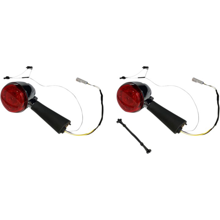 Blinkers Probeam® Röd Ring Led Röd/Krom CUSTOM DYNAMICS Blinkersenhet – bild 2