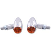 Blinkers smart Micro-Bullet Krom/Orange Glödlamps E-märkt HIGHSIDER