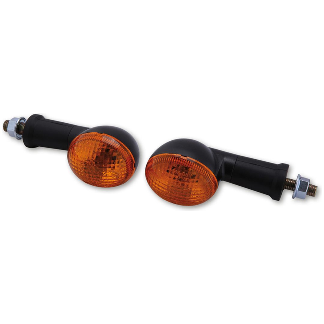 Blinkers Smart Oval Mini Glödlampa Svart/Orange HIGHSIDER