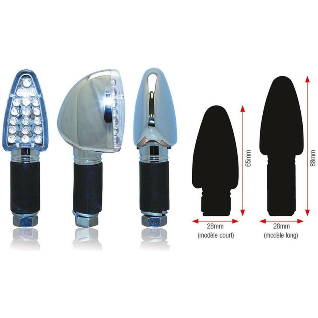 Blinkers Triangle Led Kort Kromad Universal BIHR Kromad