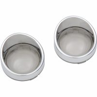 Blinkers Visor-style Bezel And Lens For Deuce-style Turn Signals Orange/Spegel/Krom DRAG SPECIALTIES