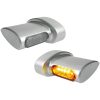 Blinkers Winglets Micro Fender Flasher Bärnstensfärgad/Matt/Krom HEINZ BIKES Blinkers – miniatyr 1