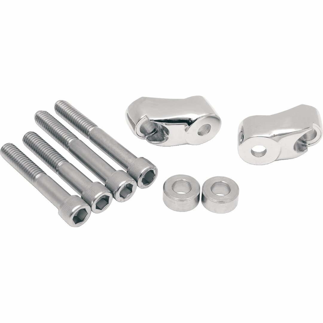 Blinkersfäste Kort För 39mm/49mm Gafflar Krom DRAG SPECIALTIES MOUNT T/S 39/49MM
