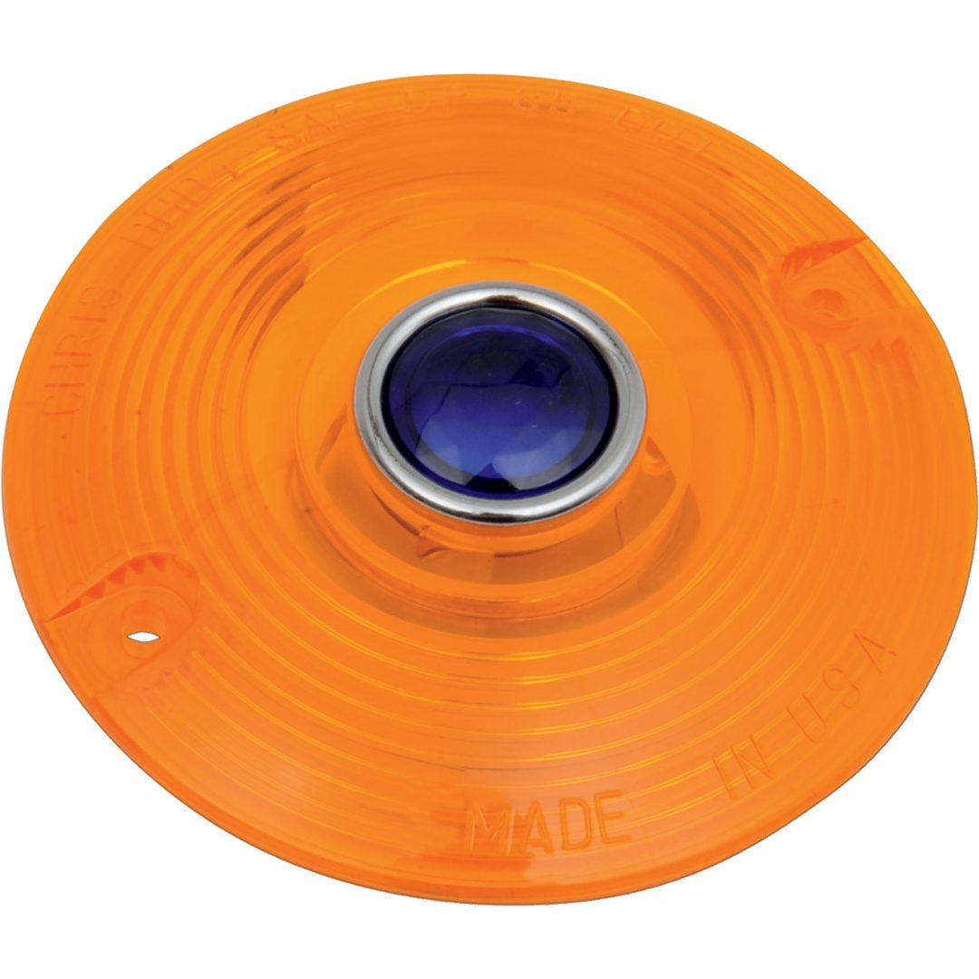 Blinkersglas Orange/Blå/Lins Med Dot CHRIS PRODUCTS BLUE-DOT LENS 86-13 FLT.
