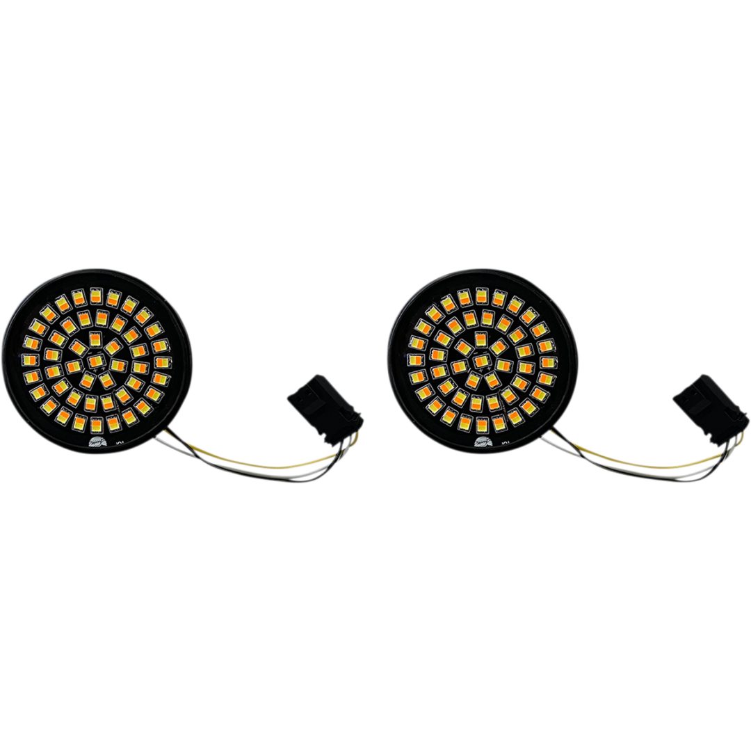 Blinkersinsats Genesis® 4 Solid Amber/White (halo Free) Led För Cvo™ CUSTOM DYNAMICS Insats – bild 2