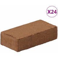 Block i kokosfiber 24 st 650 g vardera 15,6 kg total vidaXL