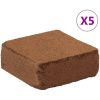 Block i kokosfiber 5 st 5 kg vardera 25 kg totalt vidaXL – miniatyr 1