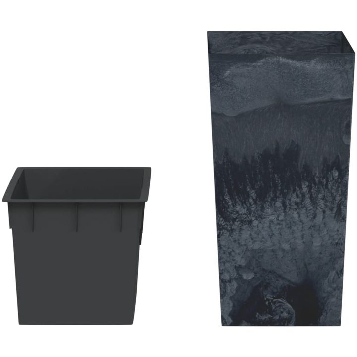 Blomkruka avtagbar insida antracit 11/ PP betonglook vidaXL 26.5 l – bild 3