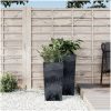 Blomkruka avtagbar insida antracit 11/ PP betonglook vidaXL 26.5 l – miniatyr 1