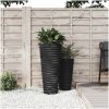 Blomkruka avtagbar insida antracit 18/ PP räfflad vidaXL 45 L – miniatyr 1