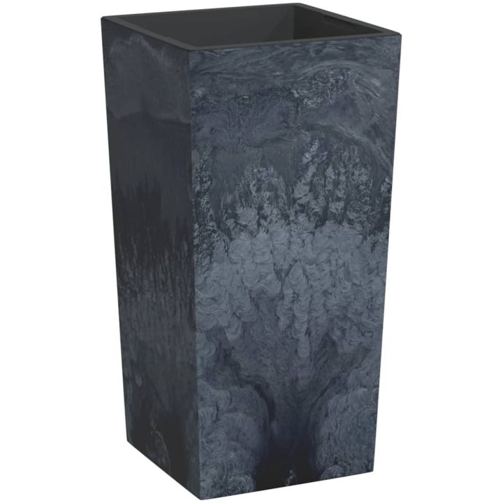 Blomkruka avtagbar insida antracit 21/ PP betonglook vidaXL 49 l – bild 2