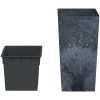 Blomkruka avtagbar insida antracit 21/ PP betonglook vidaXL 49 l – miniatyr 3