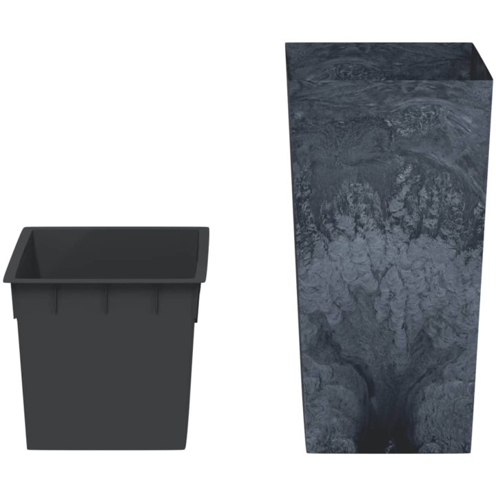 Blomkruka avtagbar insida antracit 21/ PP betonglook vidaXL 49 l – bild 3