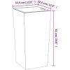 Blomkruka avtagbar insida antracit 21/ PP betonglook vidaXL 49 l – miniatyr 7