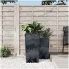 Blomkruka avtagbar insida antracit 21/ PP betonglook vidaXL 49 l – miniatyr 1