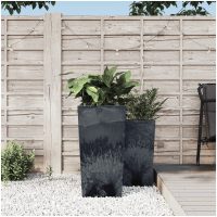 Blomkruka avtagbar insida antracit 21/ PP betonglook vidaXL