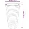 Blomkruka avtagbar insida antracit 8/ PP räfflad vidaXL 22 L – miniatyr 6