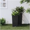 Blomkruka med avtagbar insida antracit 11/ PP-rotting vidaXL 26.5 l – miniatyr 1