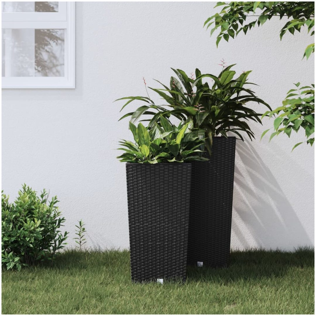 Blomkruka med avtagbar insida antracit 11/ PP-rotting vidaXL 26.5 l