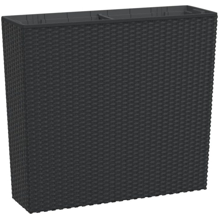 Blomkruka med avtagbar insida antracit 12/44 L PP-rotting vidaXL – bild 2