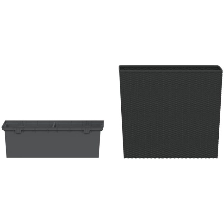 Blomkruka med avtagbar insida antracit 12/44 L PP-rotting vidaXL – bild 3