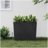 Blomkruka med avtagbar insida antracit 12/44 L PP-rotting vidaXL – miniatyr 1