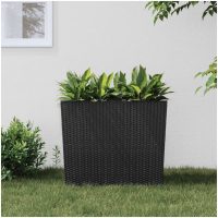 Blomkruka med avtagbar insida antracit 12/44 L PP-rotting vidaXL