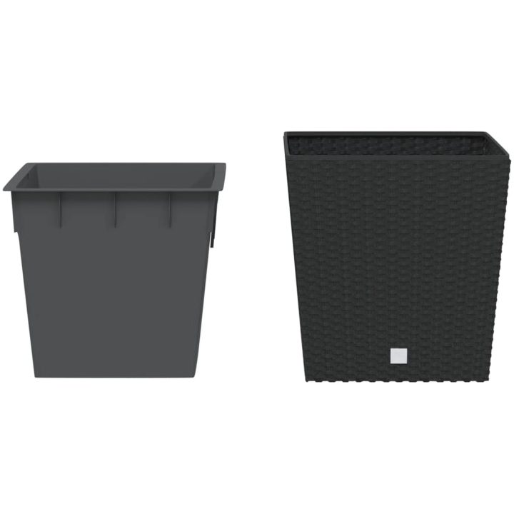 Blomkruka med avtagbar insida antracit 21/ PP-rotting vidaXL 32 l – bild 3