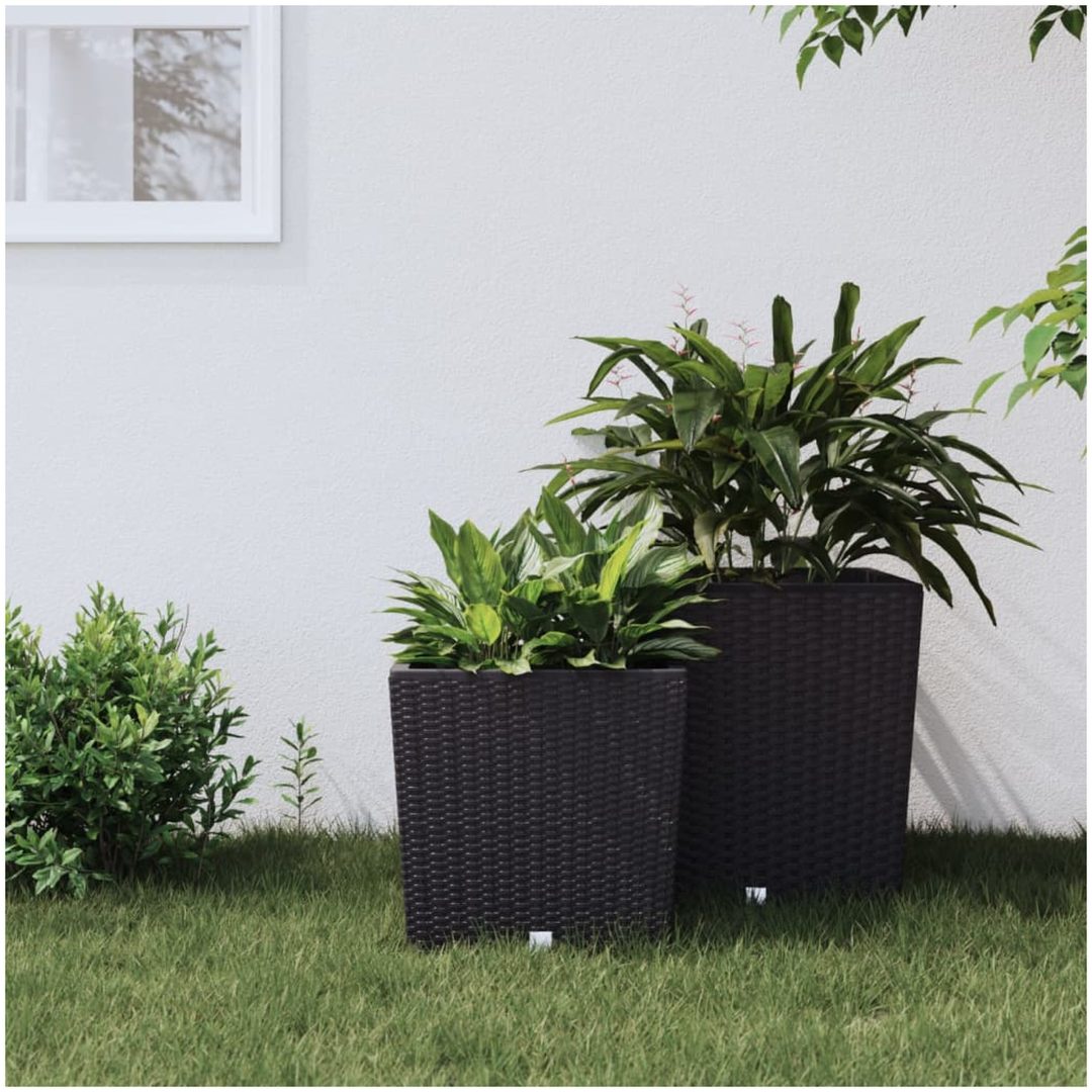 Blomkruka med avtagbar insida antracit 21/ PP-rotting vidaXL 32 l