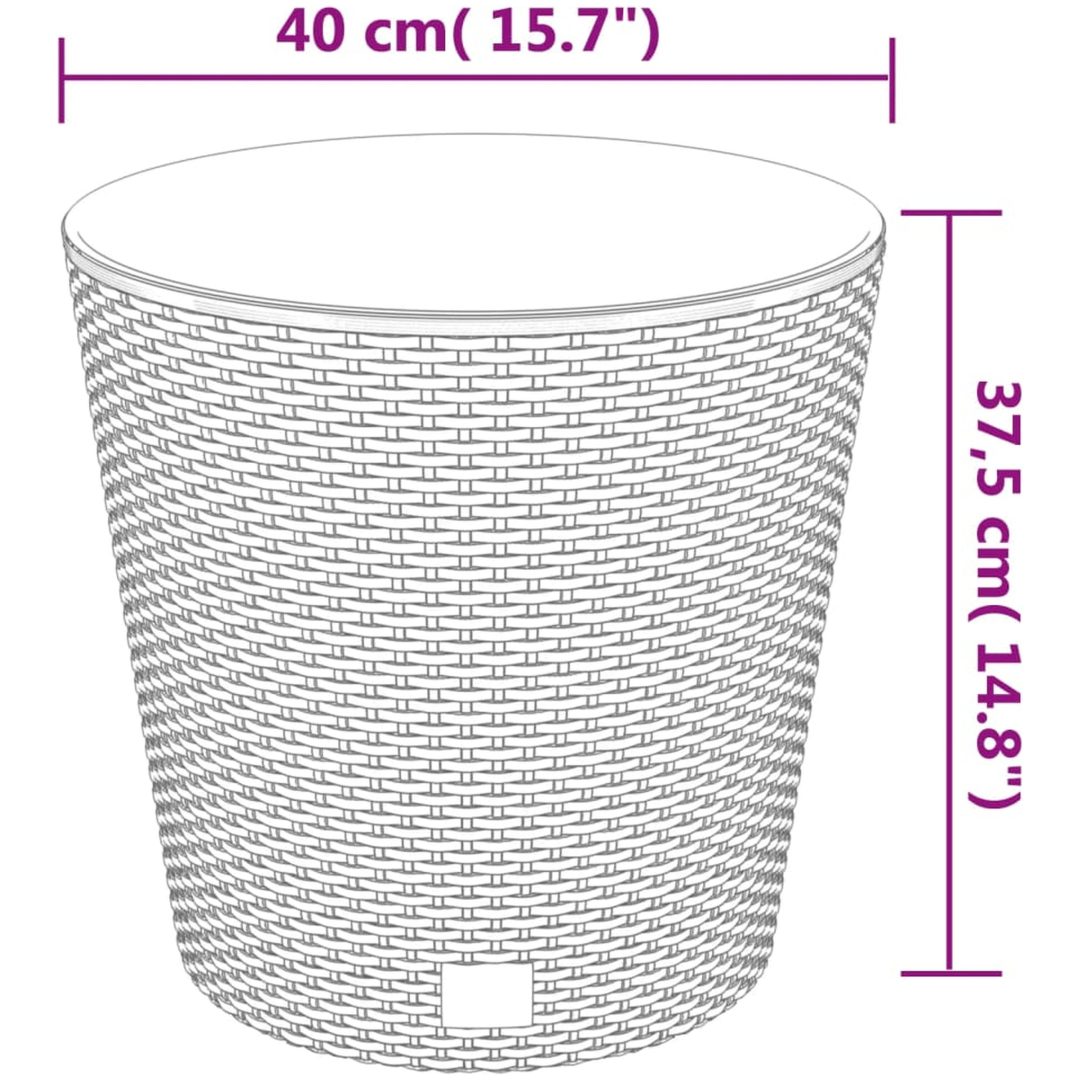 Blomkruka med avtagbar insida antracit 35/ PP-rotting vidaXL 37.5 l – bild 7