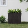 Blomkruka med avtagbar insida brun 12/44 L PP-rotting vidaXL – miniatyr 1